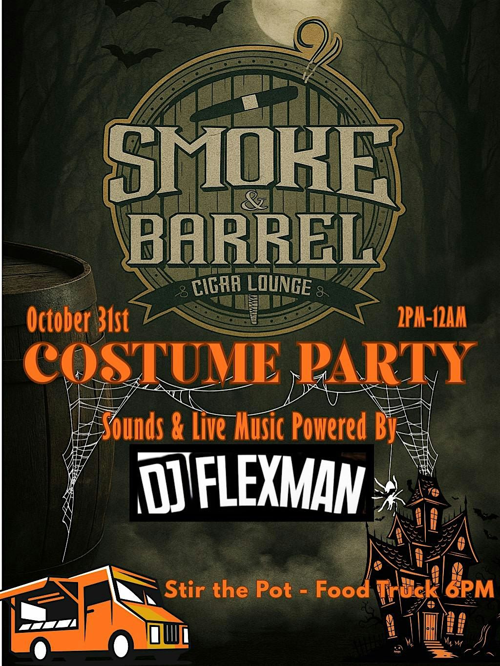 Costume Party at Smoke & Barrel Cigar Bar and Lounge (Membership Req)