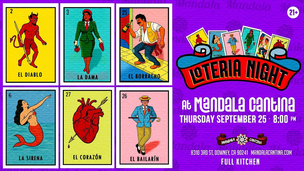Loteria Night @Mandala Cantina (Food+Drinks+ Prizes) (21+)