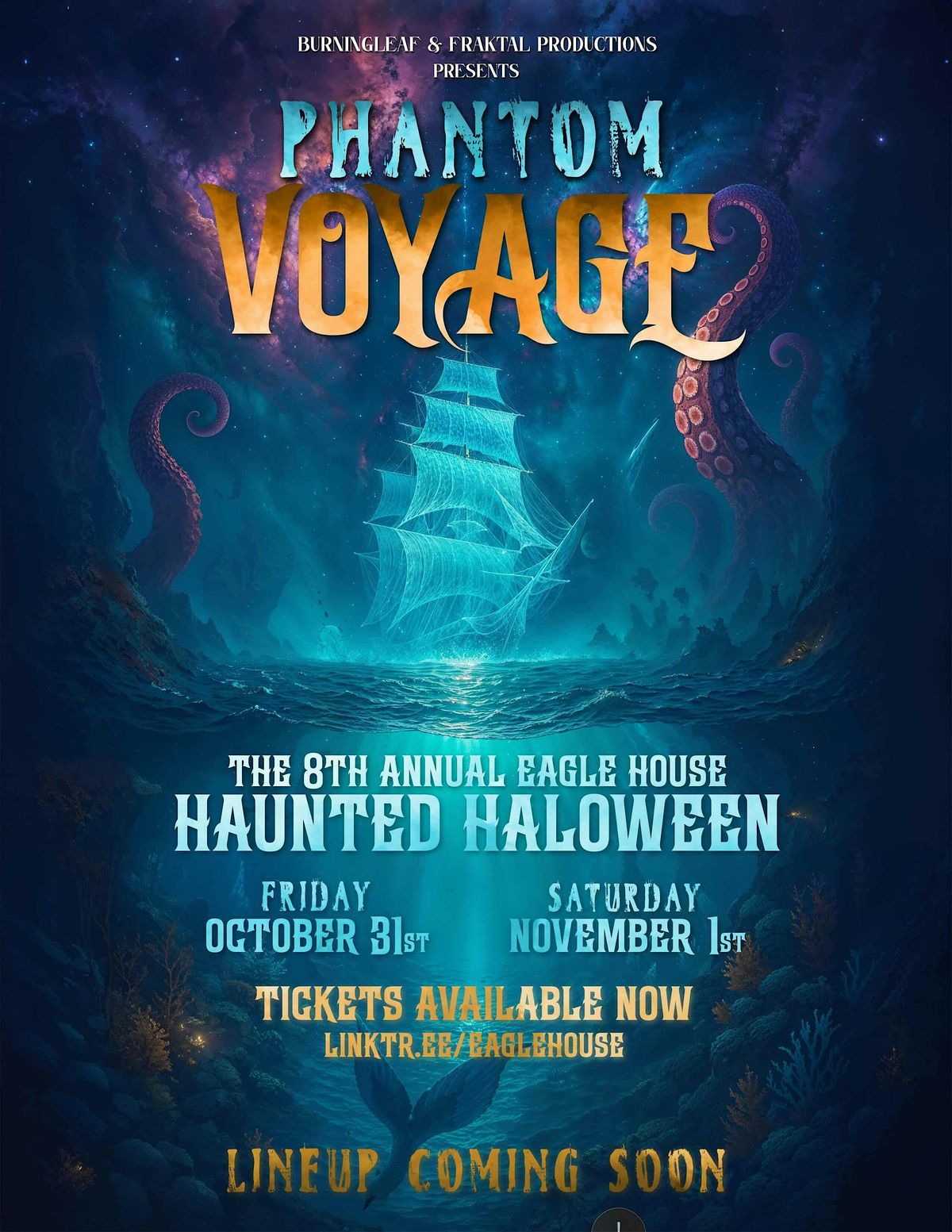 Historic Eagle House HALLOWEEN ~ Phantom Voyage ~ TWO NIGHTS