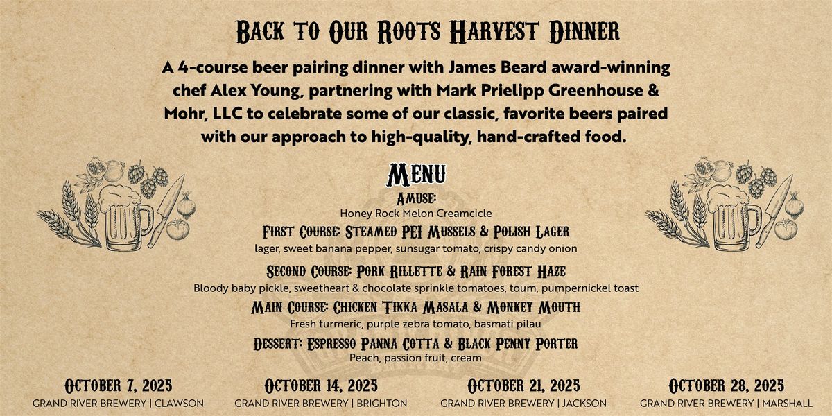 Back to Our Roots Harvest Dinner | Brighton