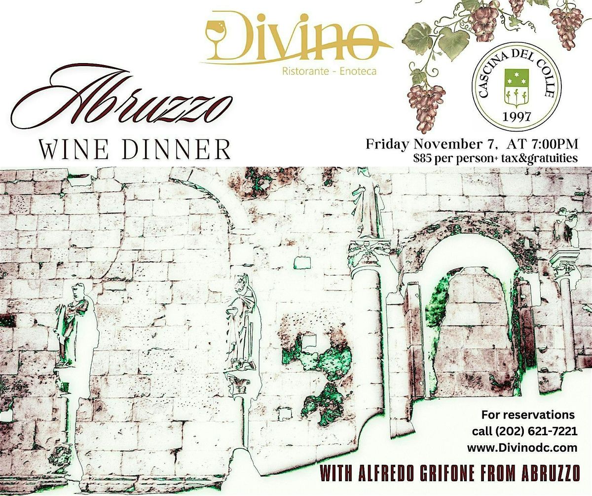 Abruzzo Wine Dinner with Cascina del Colle