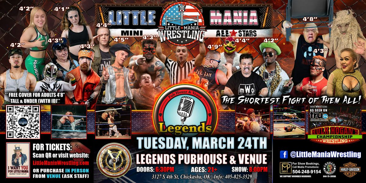 Chickasha, OK - Little Mania Mini Wrestling @ Legends Pubhouse & Venue