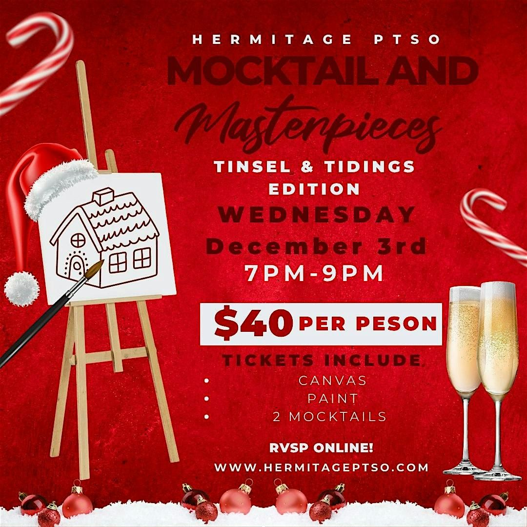 Mocktails & Masterpieces: Tinsel & Tidings Edition