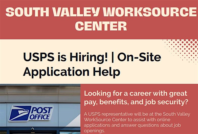 USPS is Hiring! On-Site Application Help - August 25, 2025