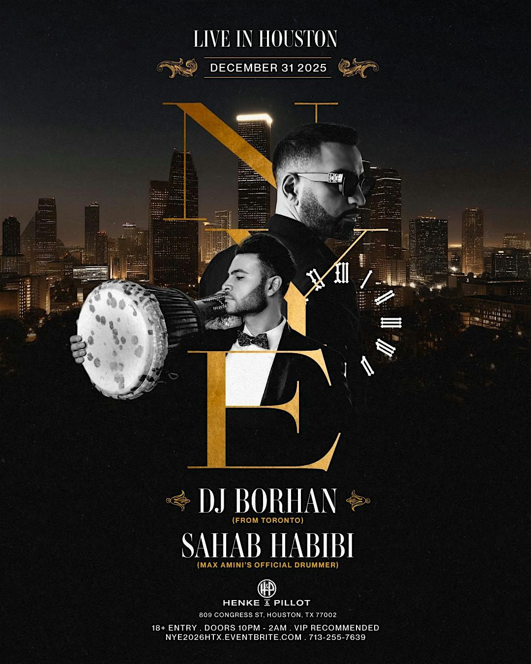 DJ BORHAN & SAHAB HABIBI in Houston NYE 2026