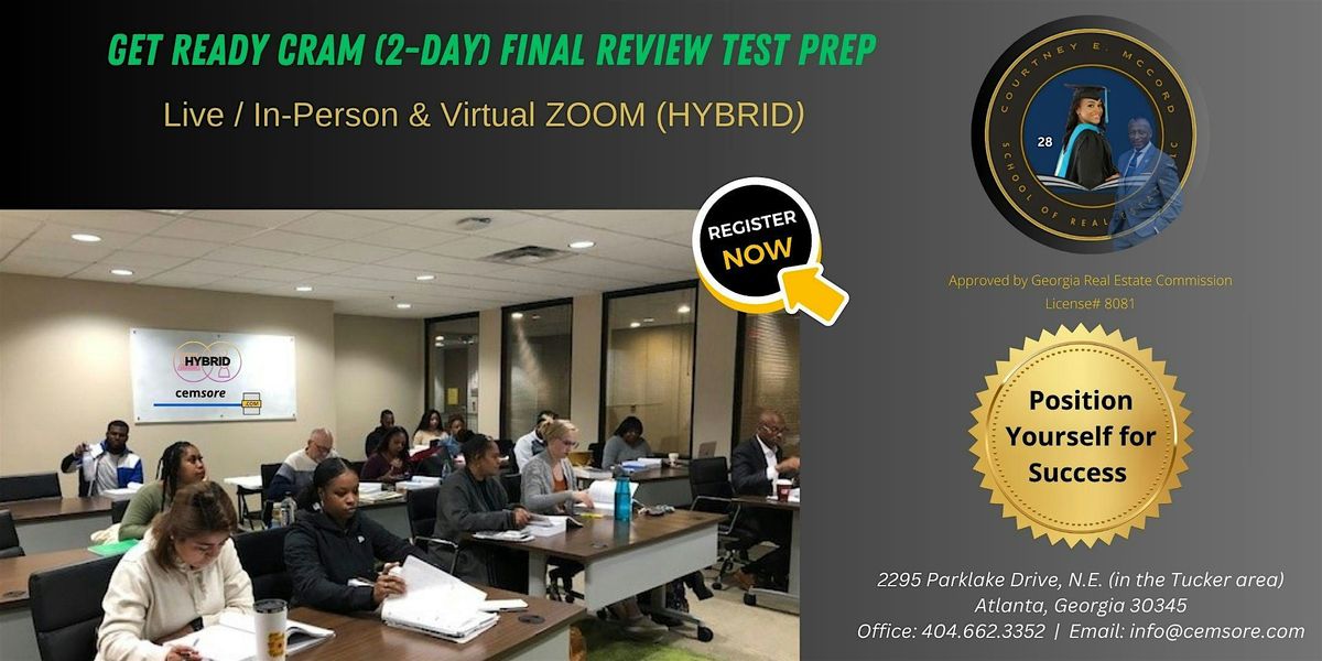 GET READY" 2 - DAY POWER - PACKED CRAM COURSE (Friday & Saturday)