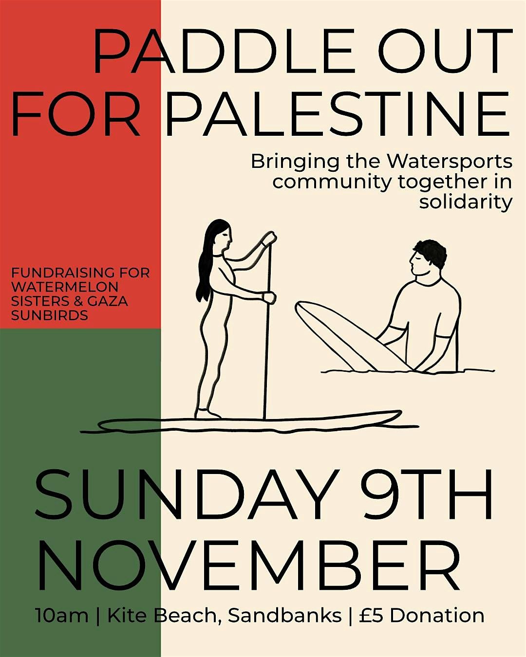 Paddle out for Palestine