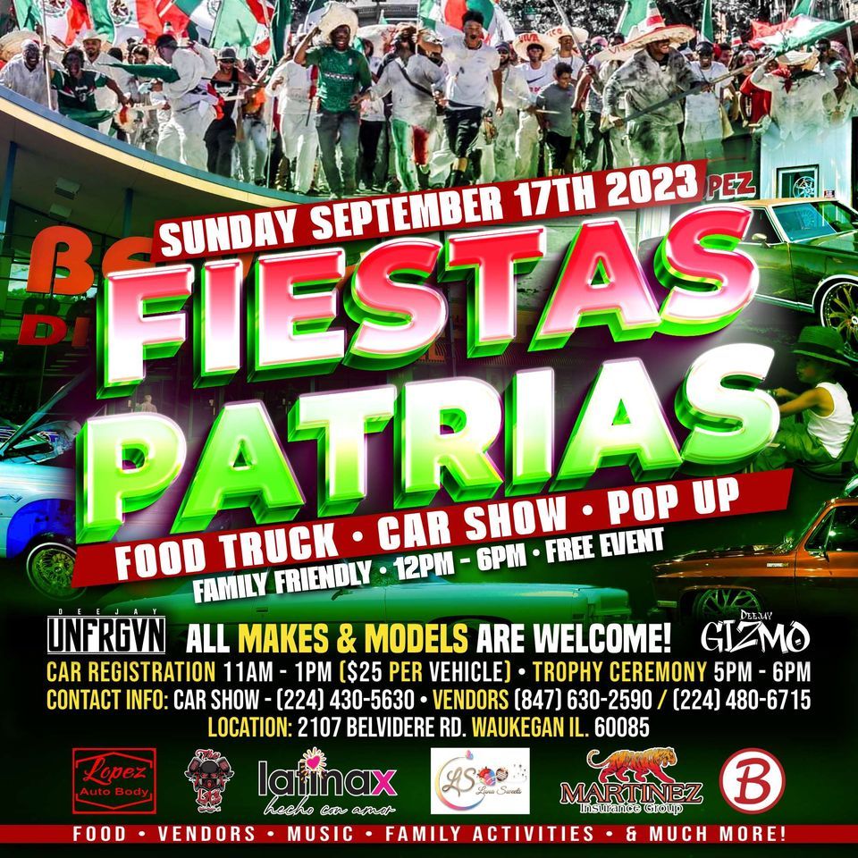 Fiestas Patrias Food Truck/Car Show/Pop Up Belvidere Discount Mall