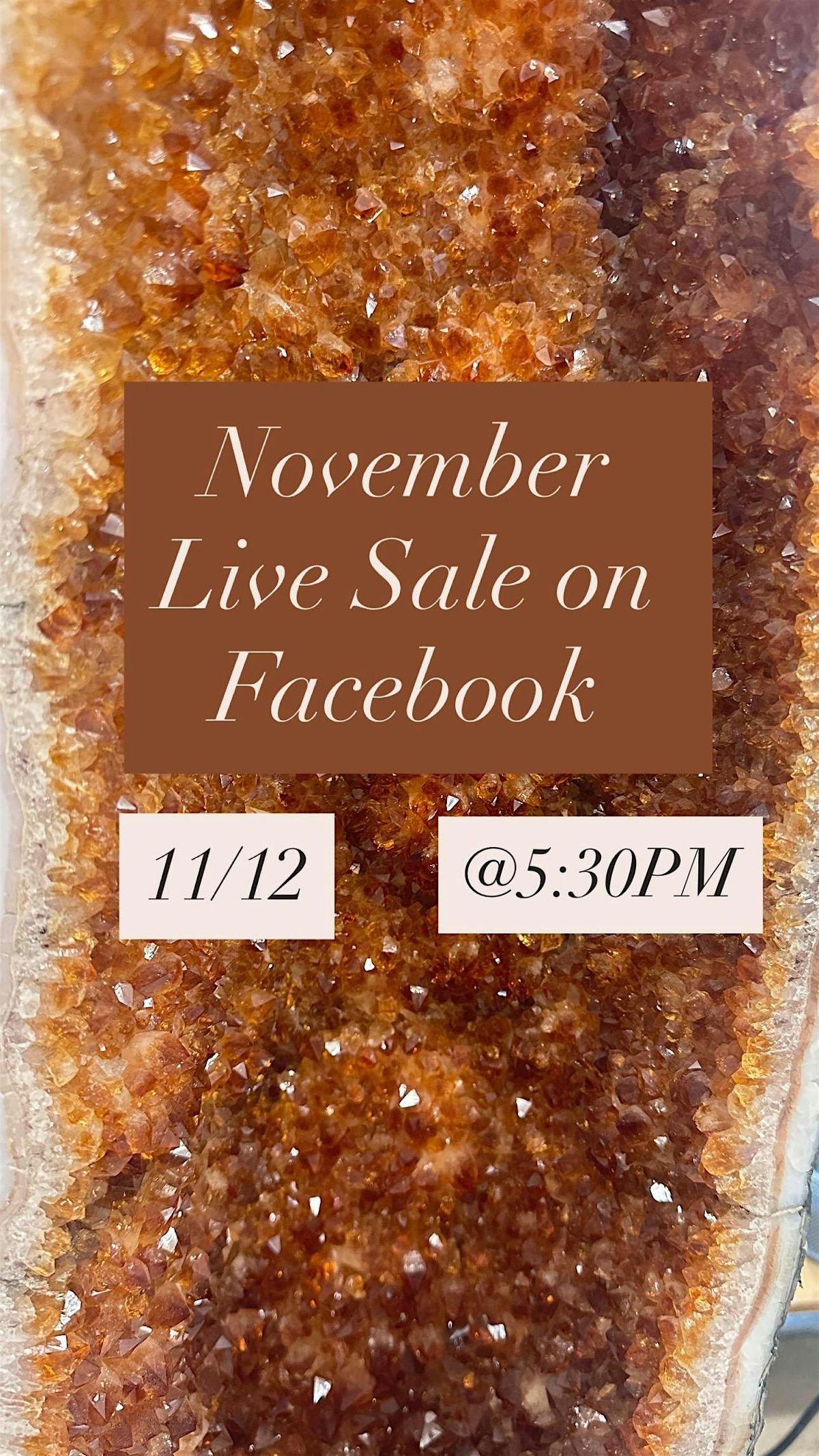 NOVEMBER LIVE SALE ON FACEBOOK