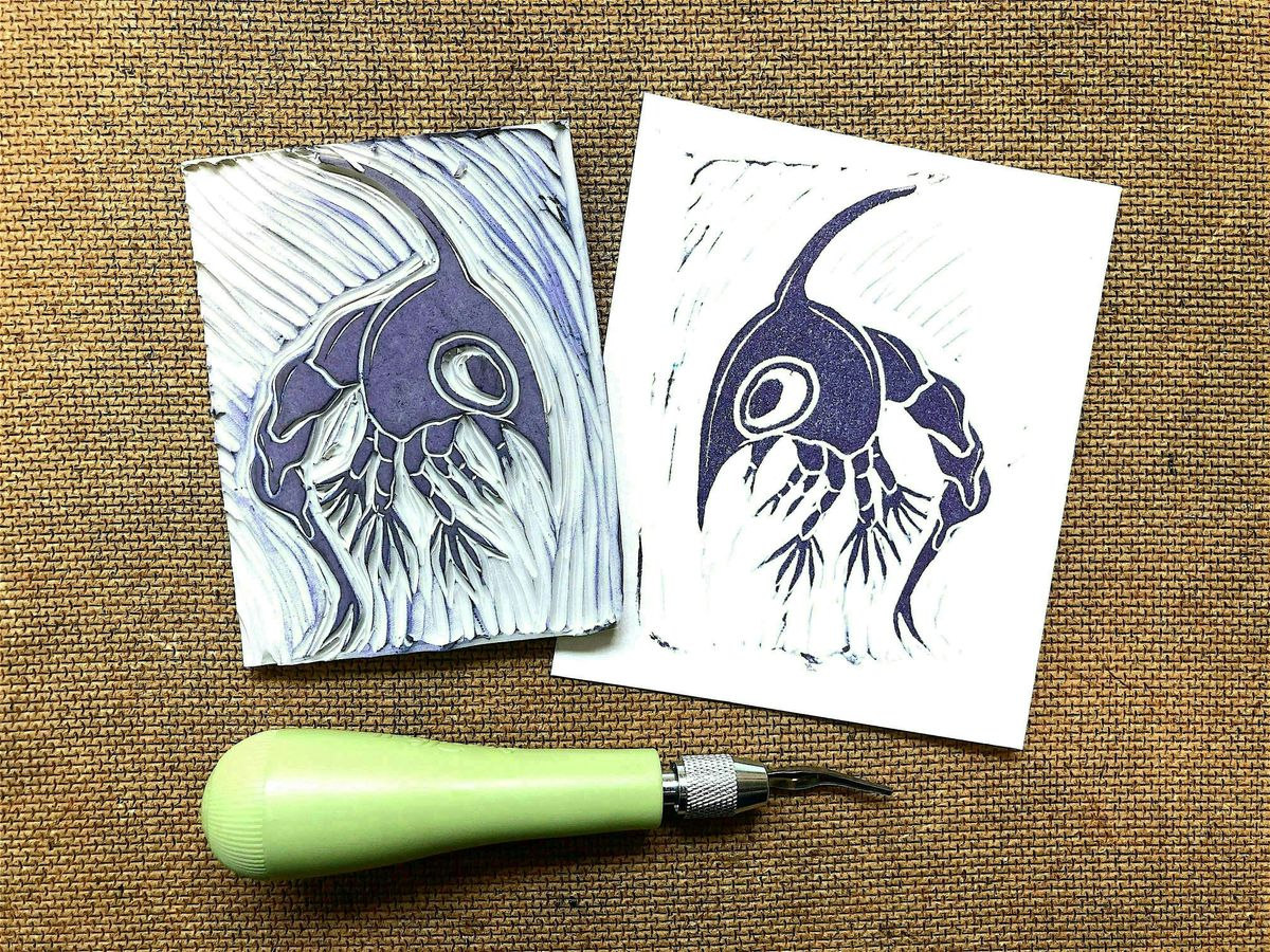 Block Printing Plankton (ages 8+ , kids must be accompanied by an adult)