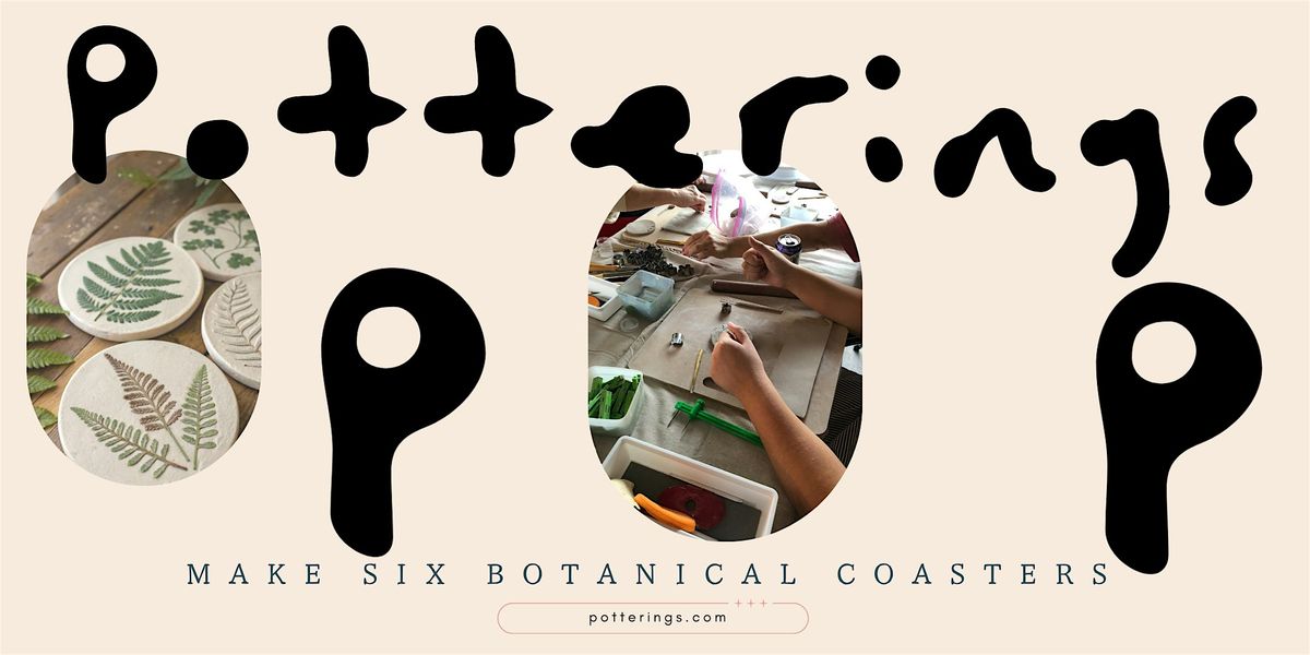 Potterings Workshop Make Six Botanical Coasters & Holder