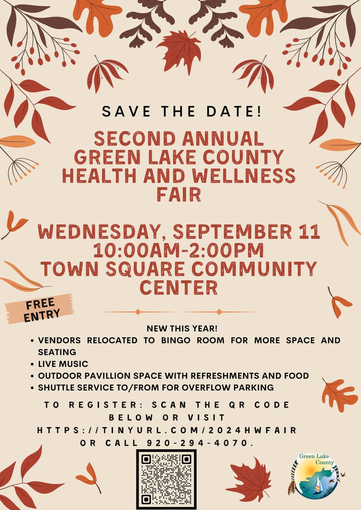 2024 Green Lake County Health and Wellness Fair Town Square Community