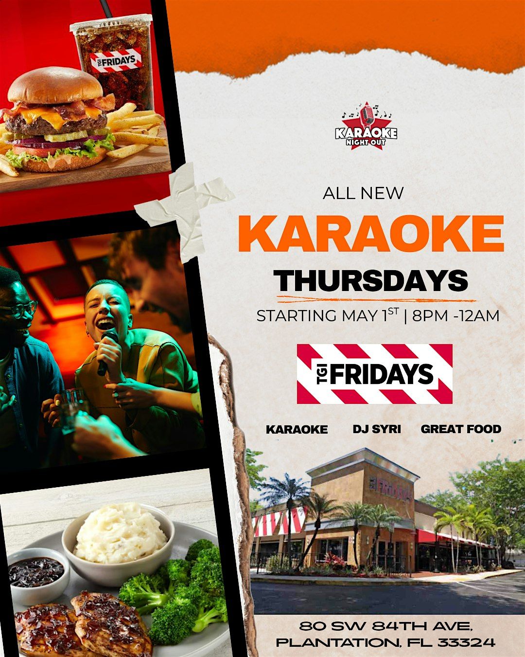 THURSDAYS! Karaoke Night Out @ TGIF RIDAYS Plantation | 8pm-12:00am