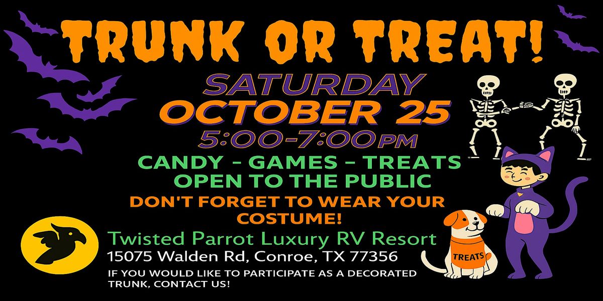 Trunk or Treat at Twisted Parrot Luxury RV Resort