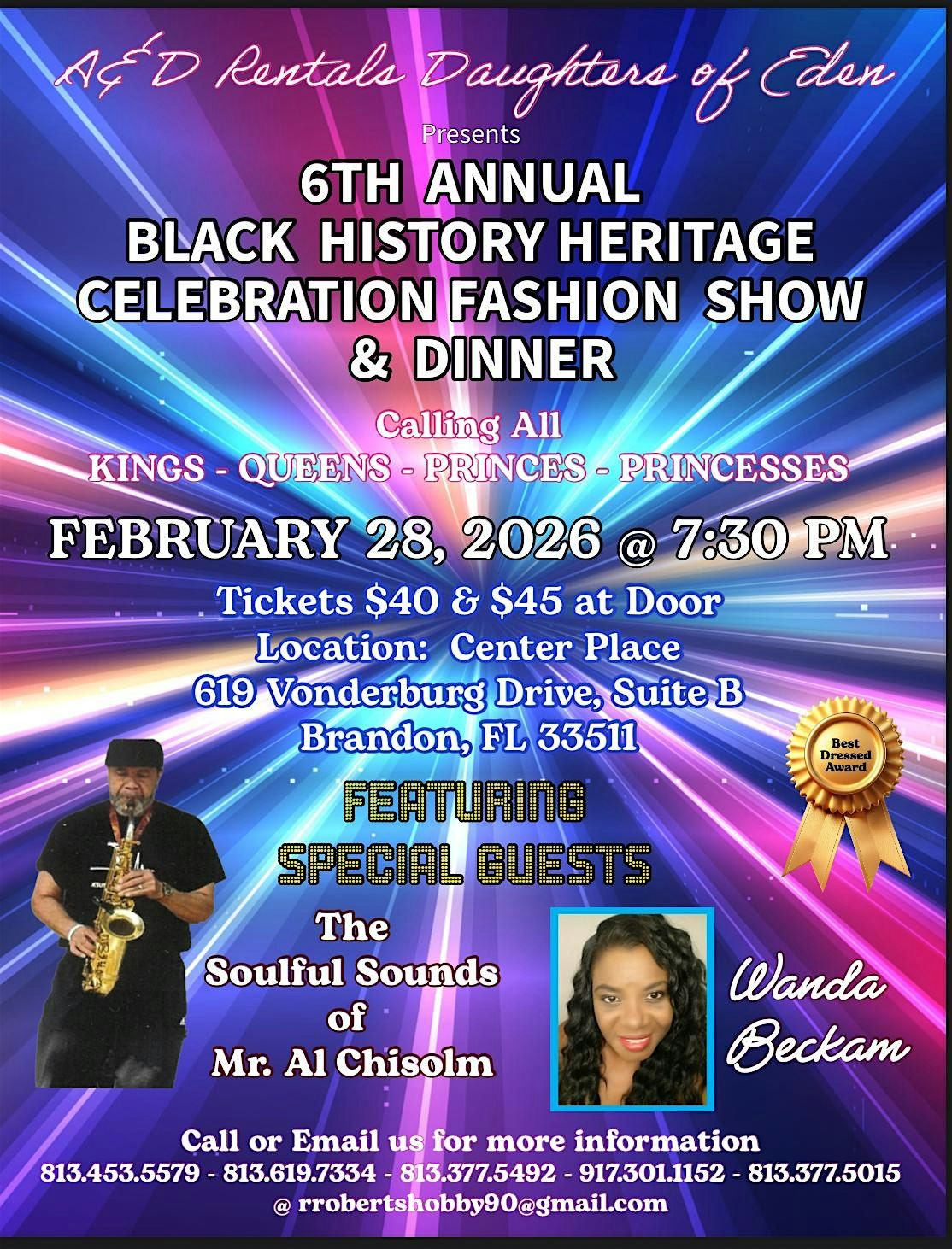 6th Annual Black History Heritage Celebration Fashion Show & Dinner