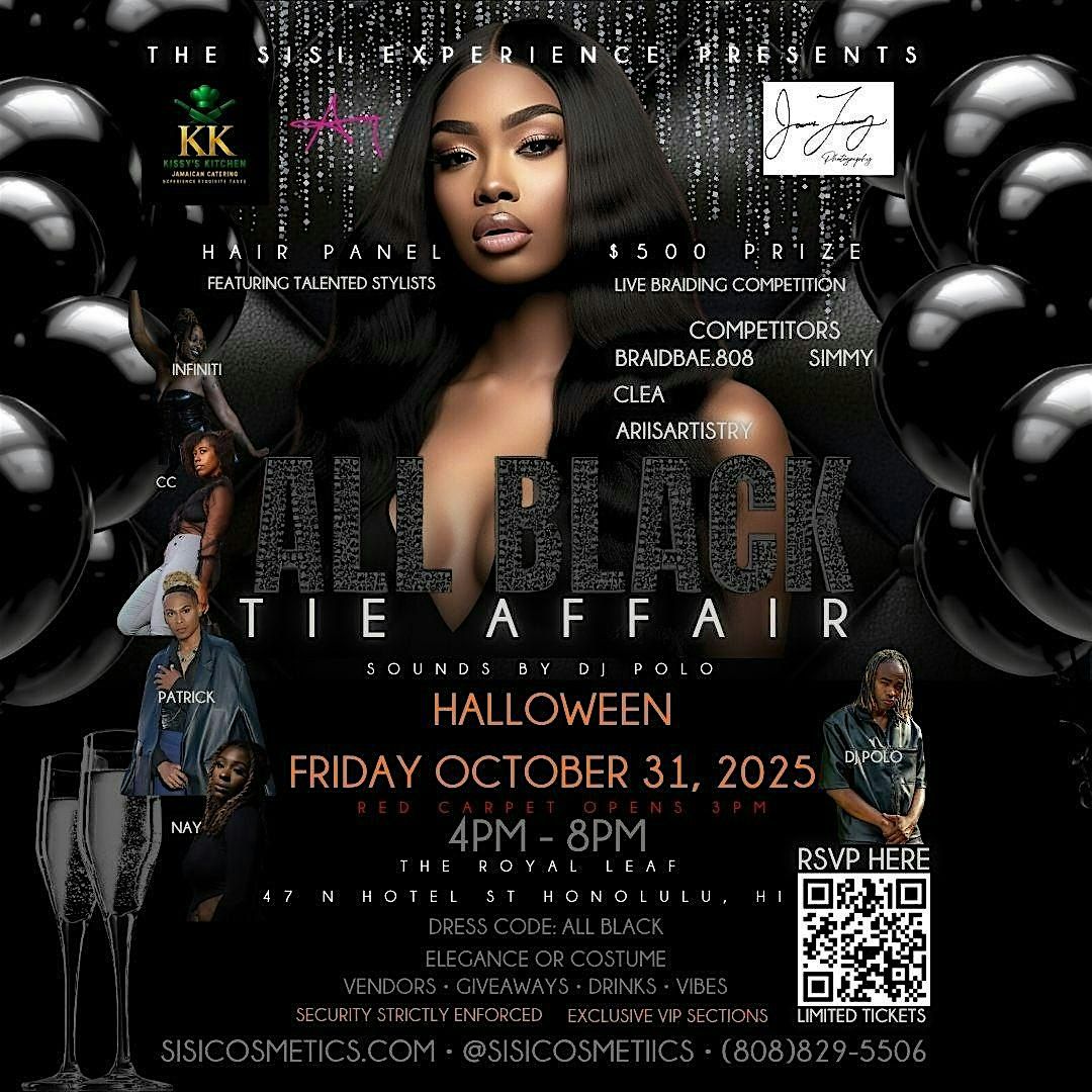 The SiSi Experience All Black Tie Affair Hair Panel