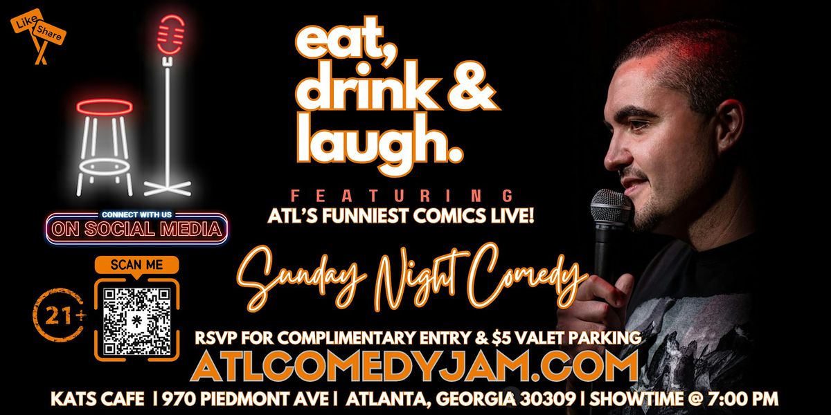 Eat, Drink & Laugh this Sunday @ Kats Cafe