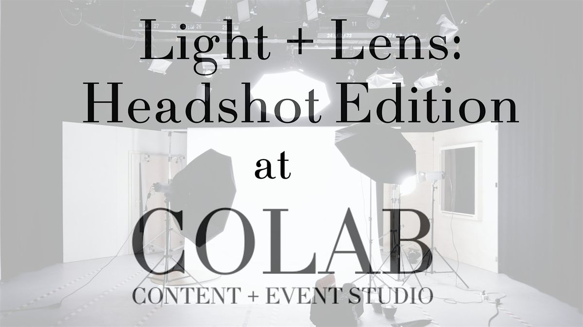Light + Lens: Headshots Edition, Photography Class in Cocoa Beach
