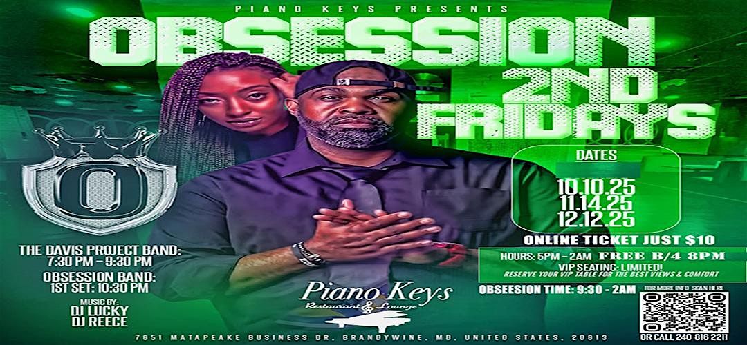 Obsession Band Performing Live @  Piano Keys  Lounge - Every 2nd Friday