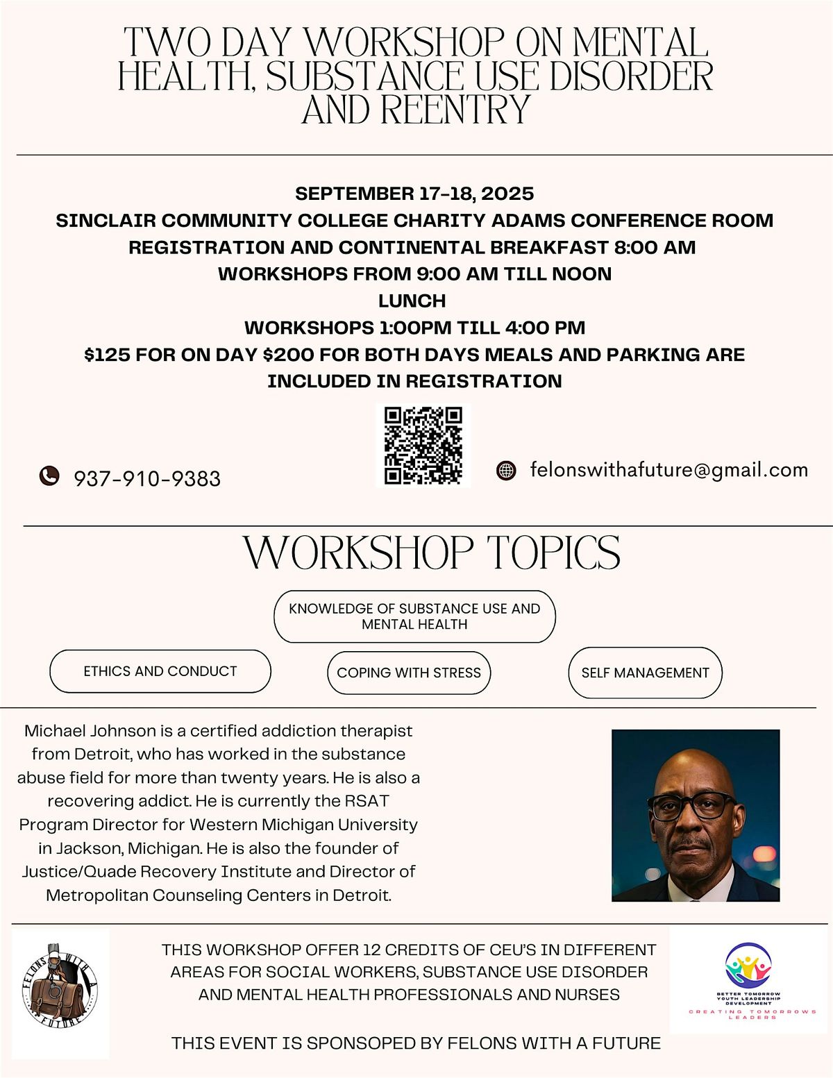 TWO DAY WORKSHOP ON MENTAL HEALTH SUBSTANCE USE DISORDER AND RE-ENTRY