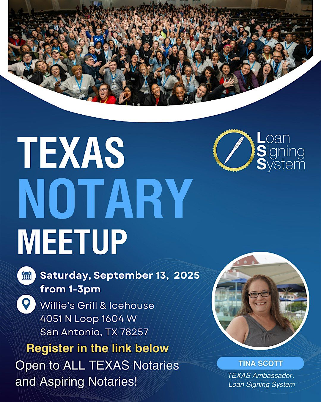 Texas Notary Meetup hosted by TX Loan Signing System Ambassador, Tina Scott