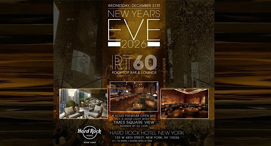 RT60 Rooftop at Hard Rock Hotel New York New Year's Eve