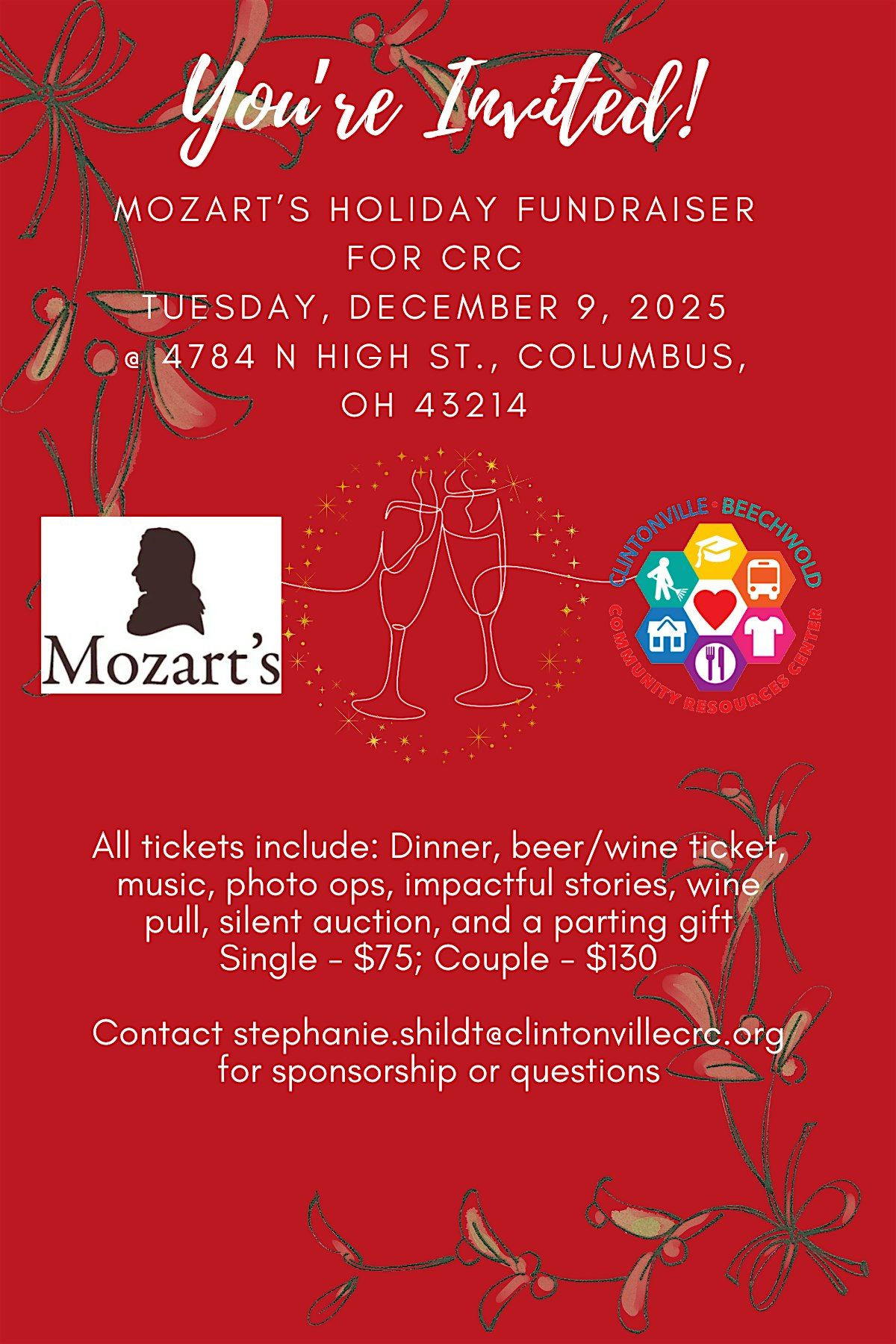Copy of Mozart's Holiday Fundraiser for CRC