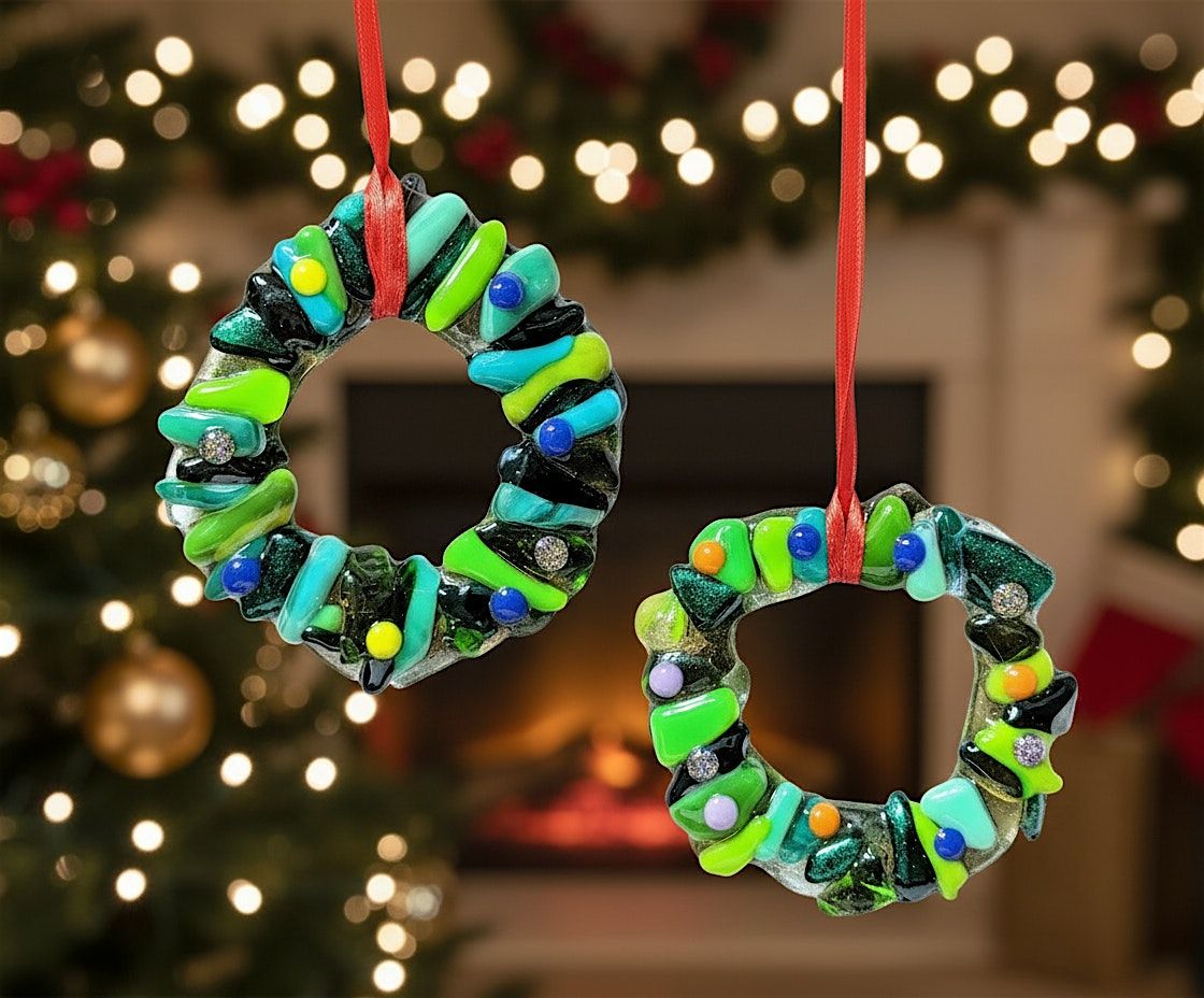 Wreath Ornament Fused Glass Workshop - Open Design - Garden City