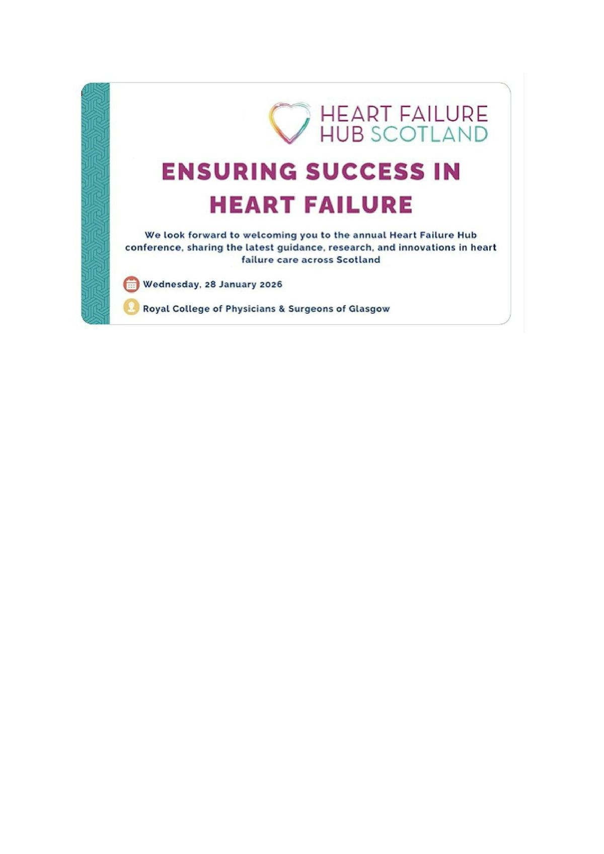 Ensuring Success in HF - 'Enhancing the patient journey for lasting impact'