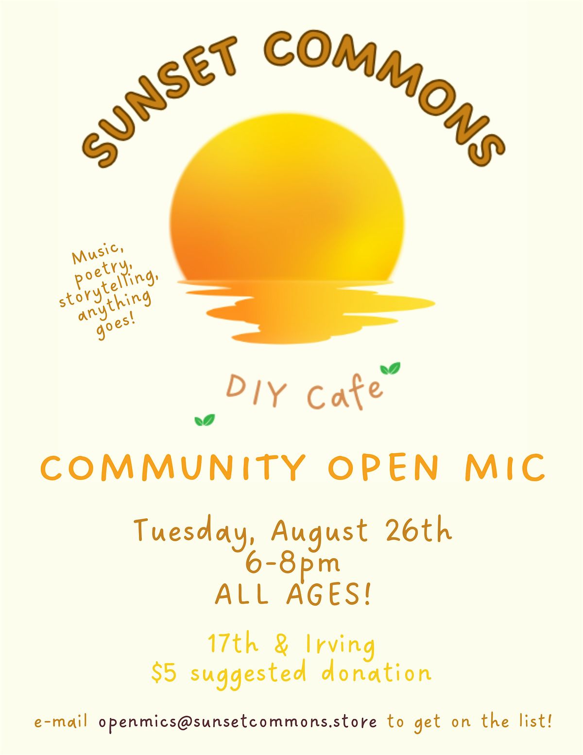 Sunset Commons Open Mic