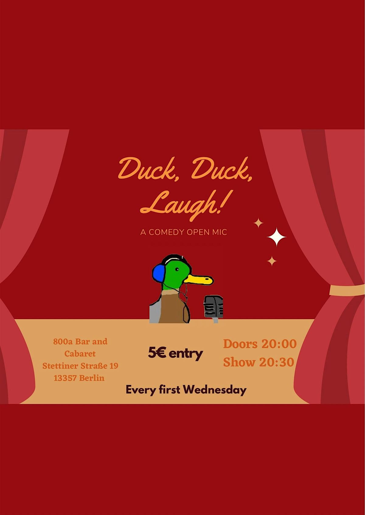 Duck, Duck, Laugh: a comedy open mic