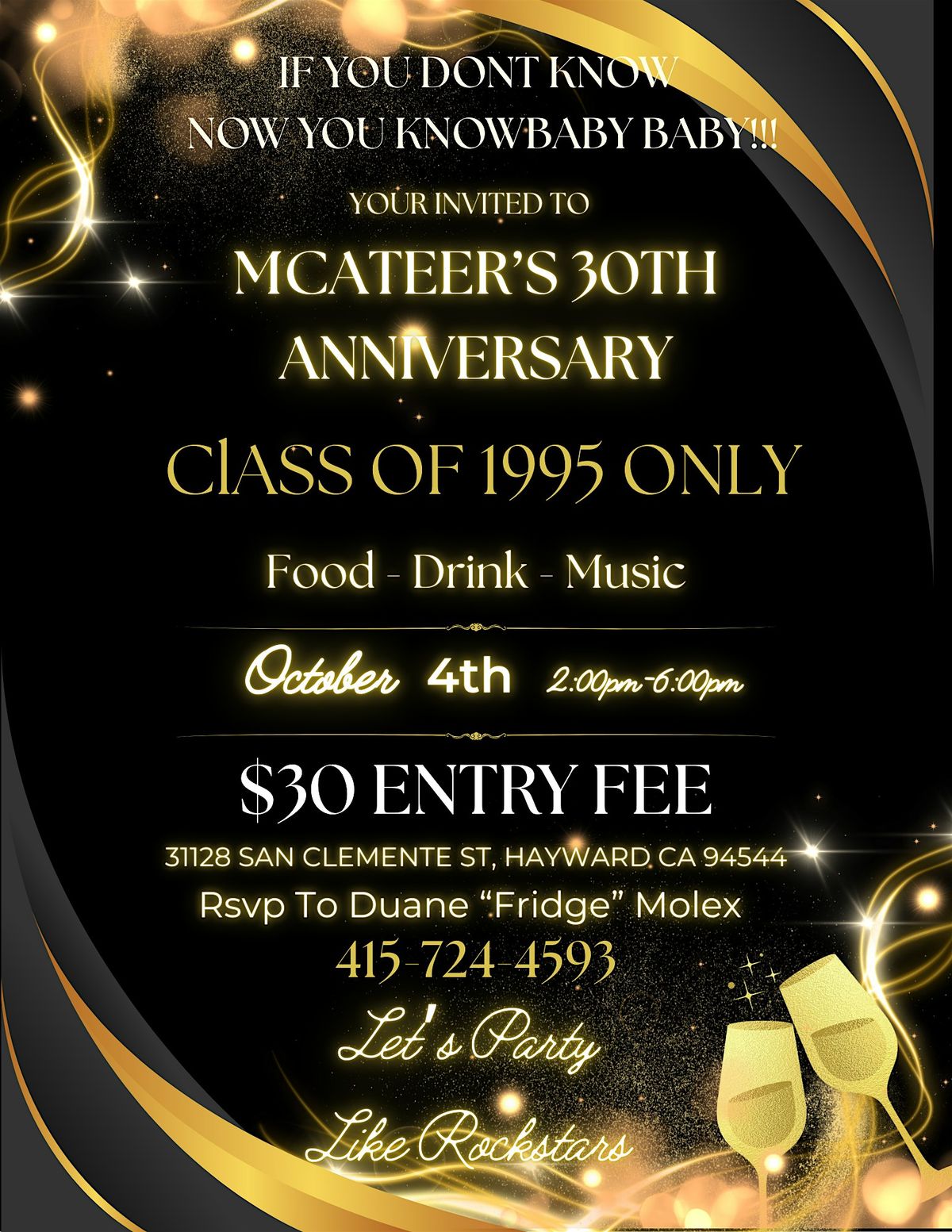 McAteer High School Class of 1995, 30th Reunion!