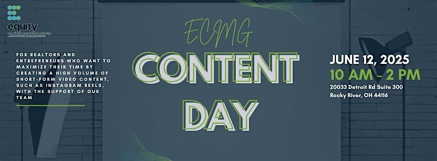 ECMG CONTENT DAY