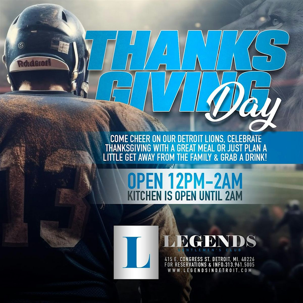 Thanksgiving Day at Legends