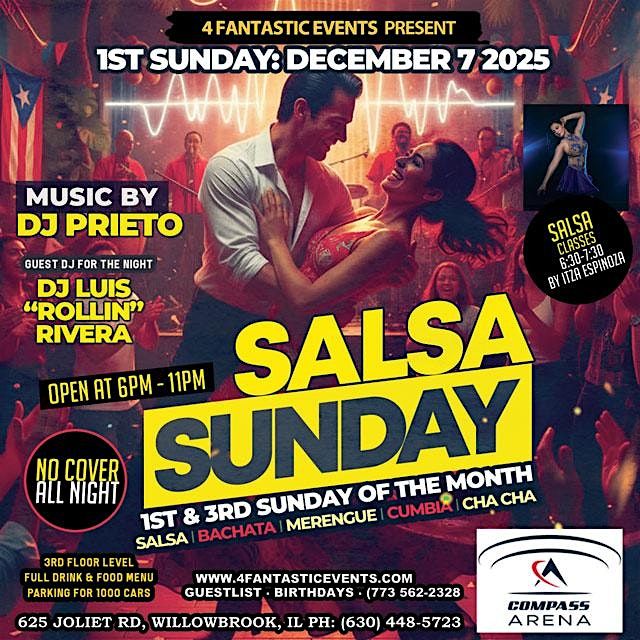 Salsa Sundays @ Compass Arena \u2013 Guest DJ & More!