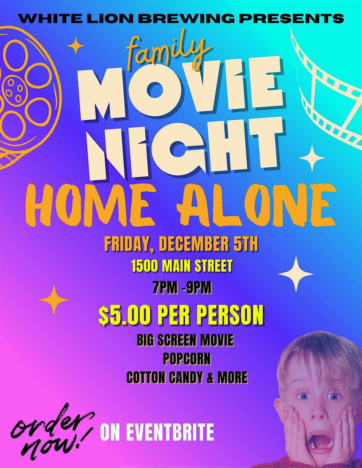 Family Friendly Movie Night at White Lion: Featured Classic HOME ALONE
