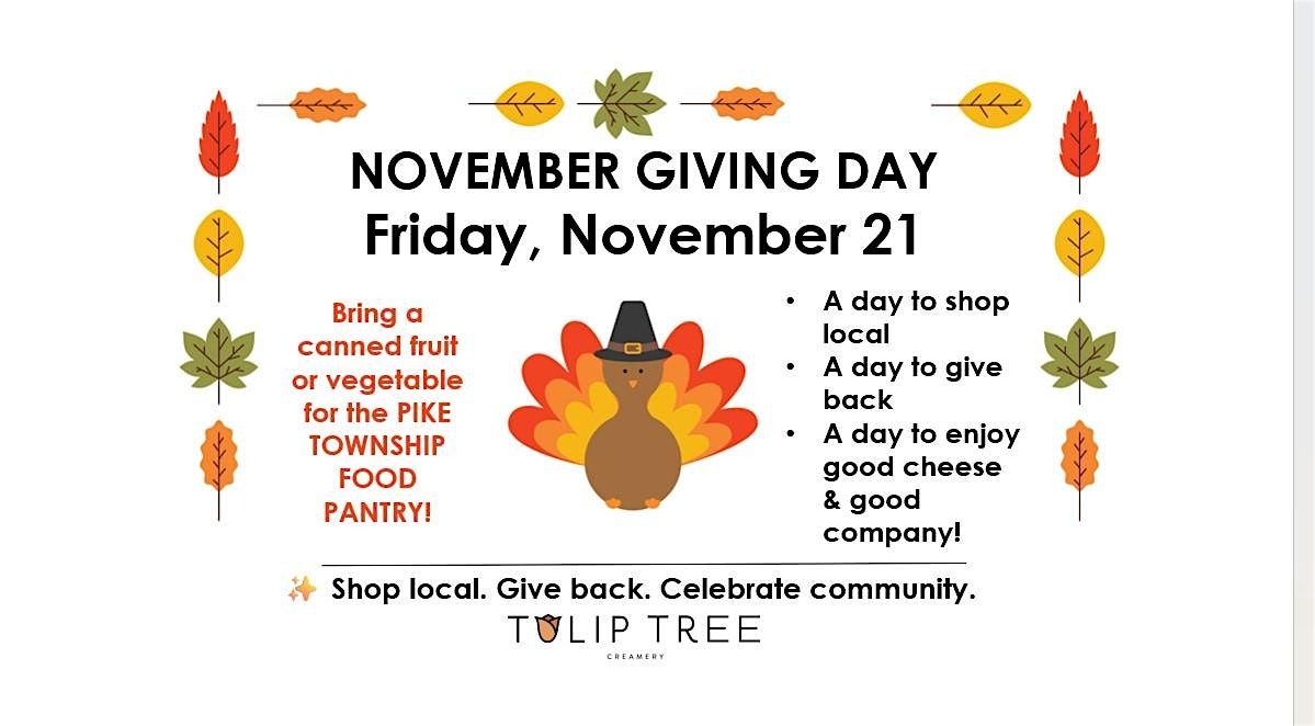 November Giving Day Pop Up & Food Drive