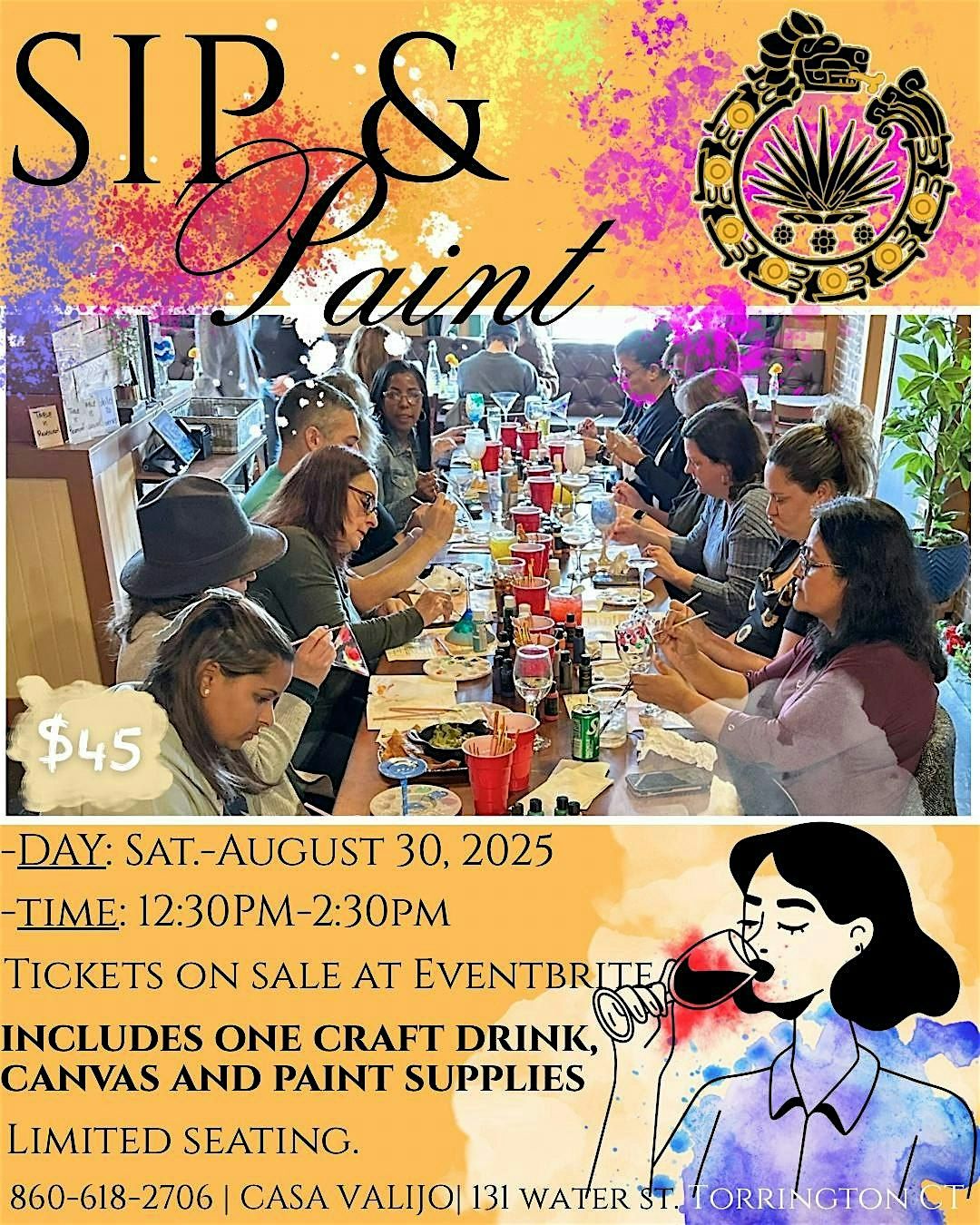 Sip and Paint at Casa VALIJO Torrington CT