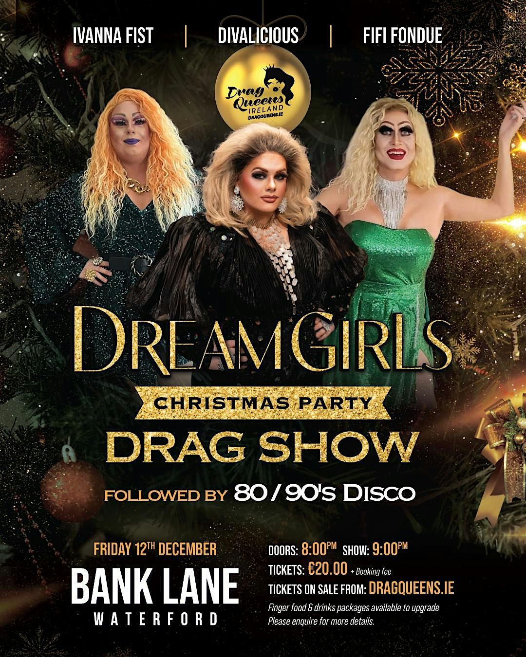 DreamGirls  Christmas Party Night Waterford.