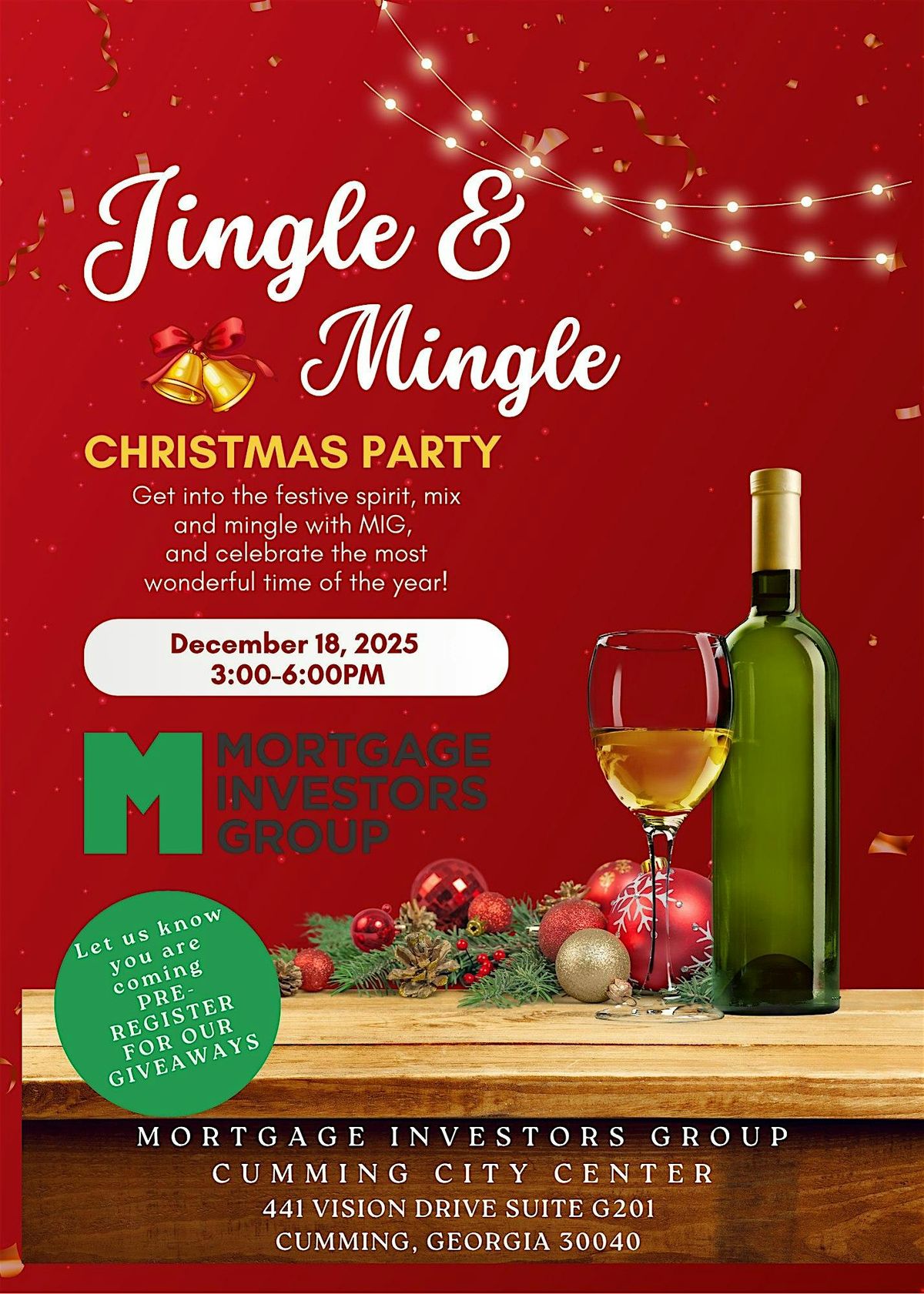 Jingle & Mingle at MIG- Holiday Open House