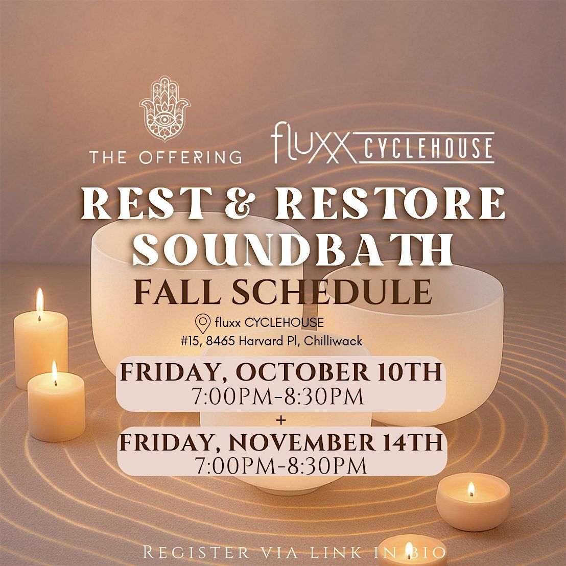 Relax & Restore Sound Bath @ Fluxx CycleHouse, Chilliwack