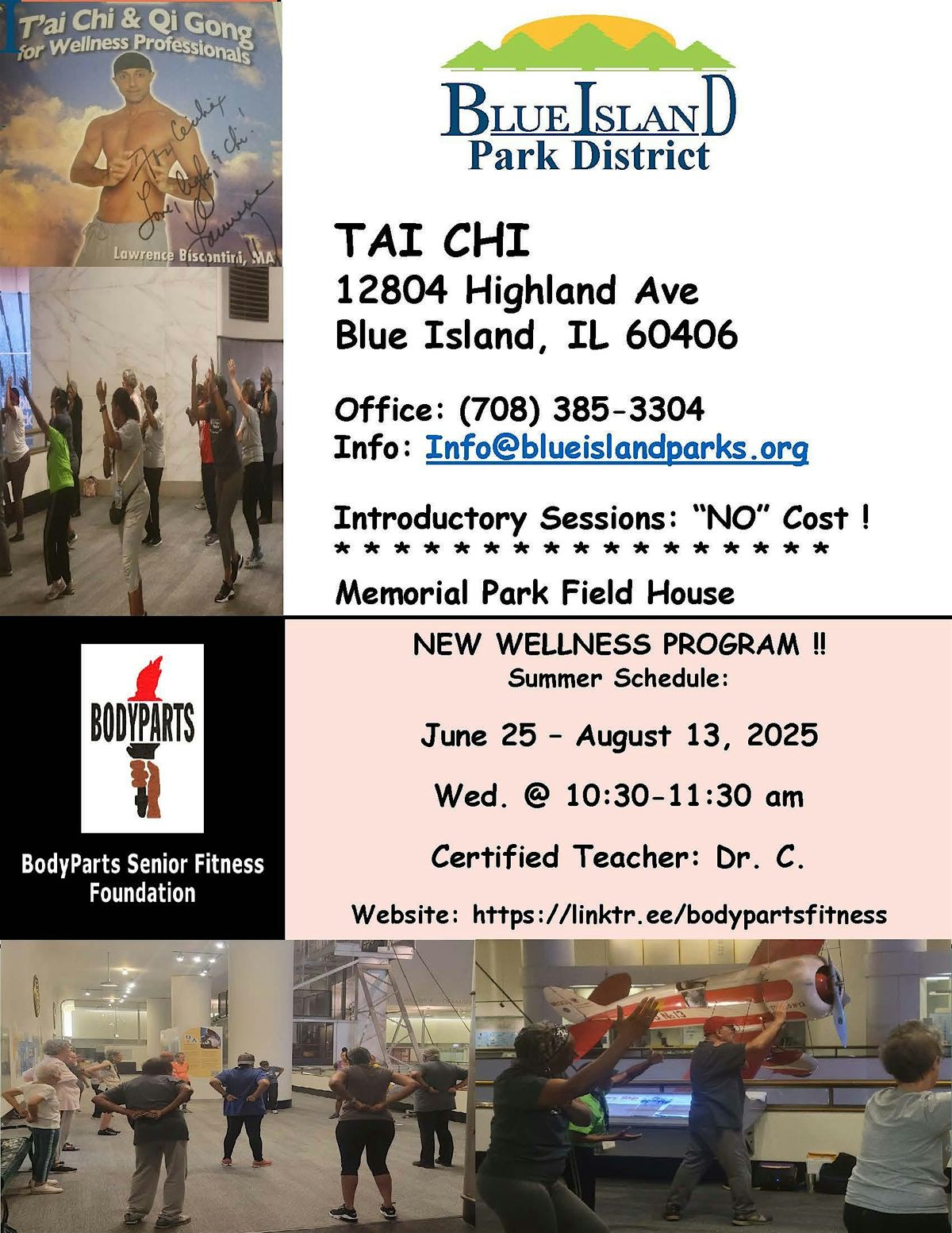 Seniors' Introductory "FREE" * * * * TAI-CHI * * * *