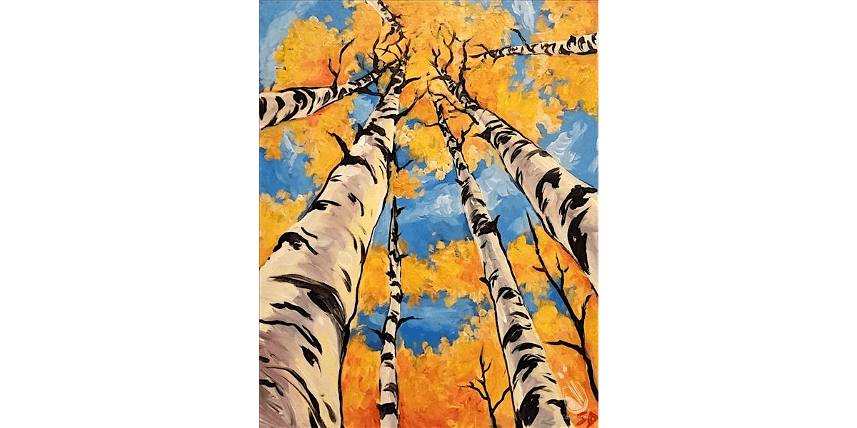 Aspens Reaching Toward Light - Paint and Sip in Denver | Classpop!\u2122