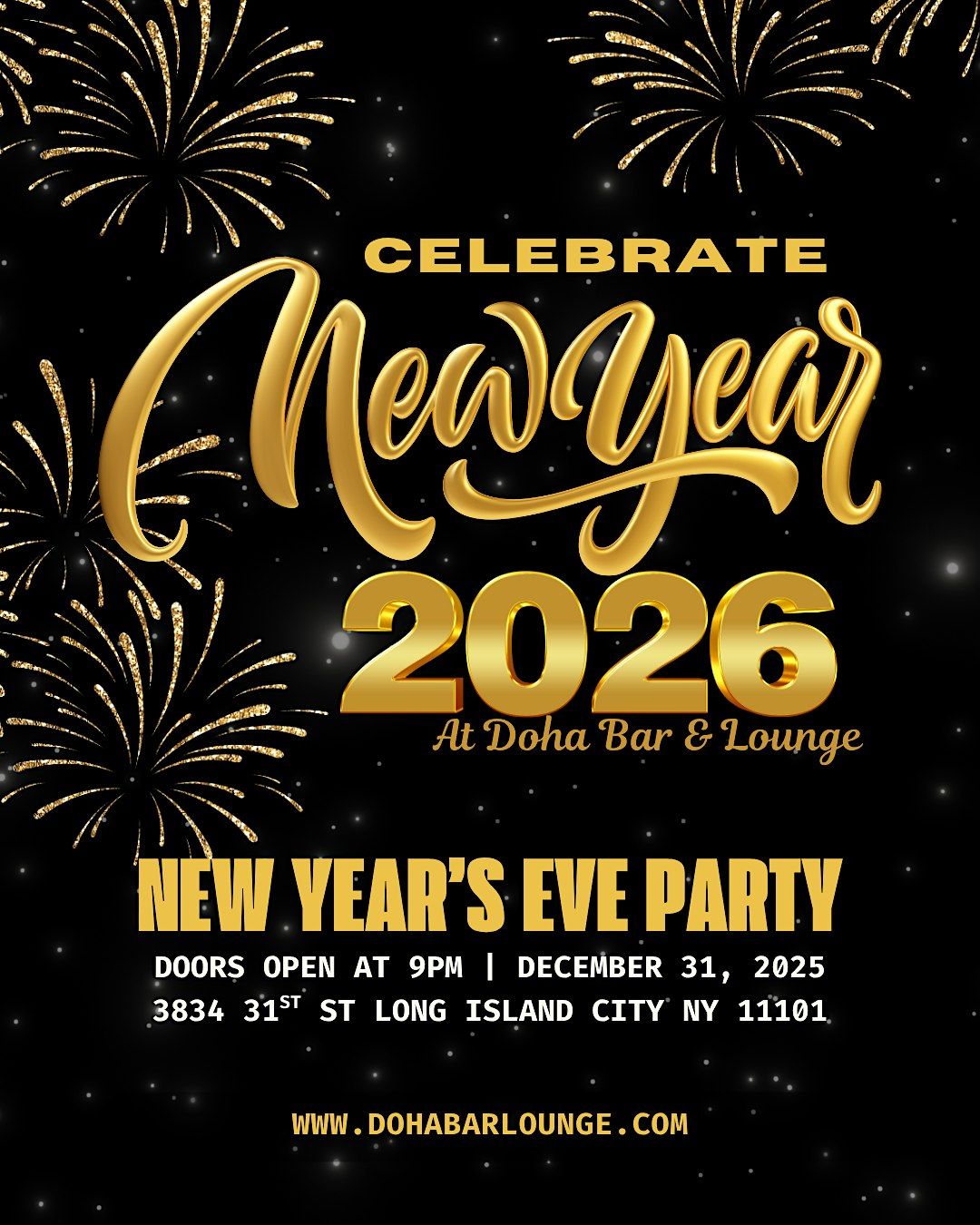 Best NYE Party 2026 at Doha Bar & Lounge NYC