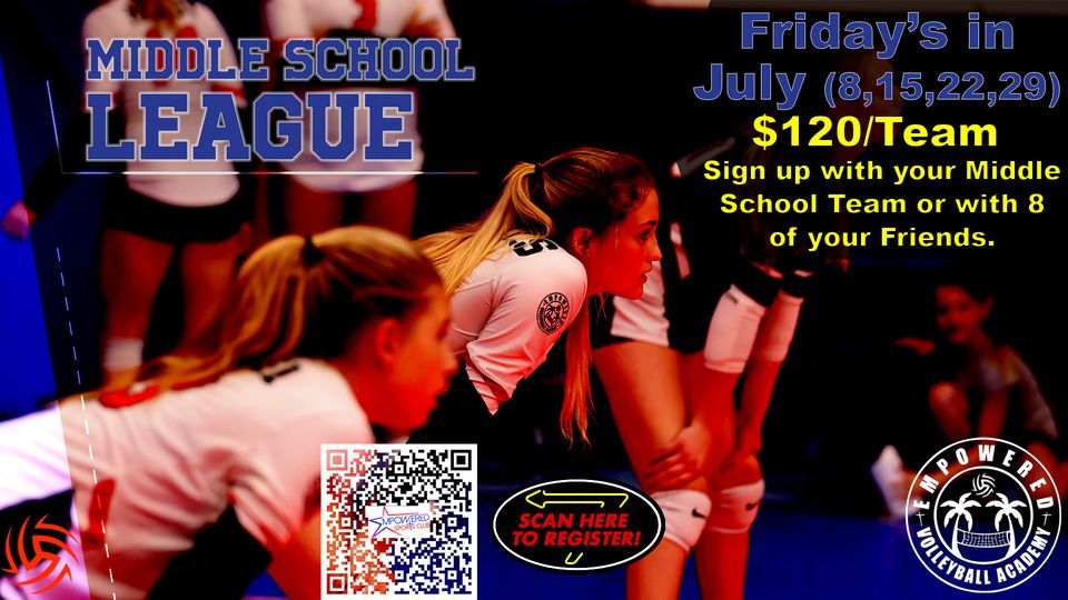 Middle School League Empowered Sports Club, Fort Wayne, IN July 29