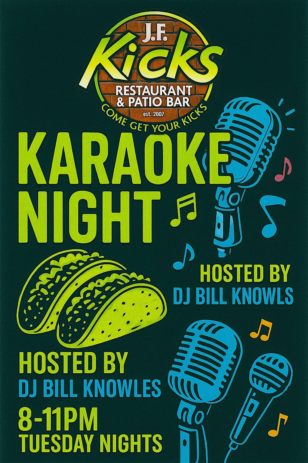 Karaoke Tuesdays at JF Kicks Valrico