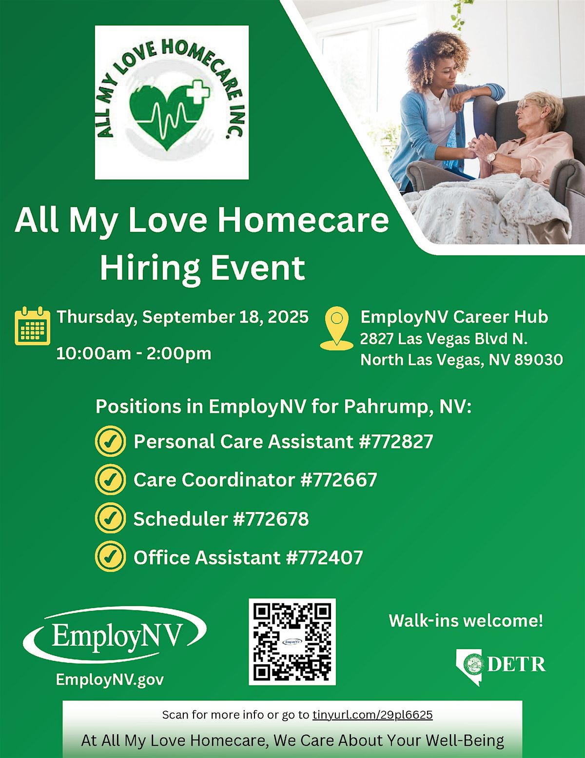 All My Love Homecare Hiring Event