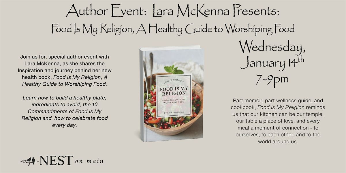 Author Event: Food Is My Religion, A Healthy Guide to Worshiping Food