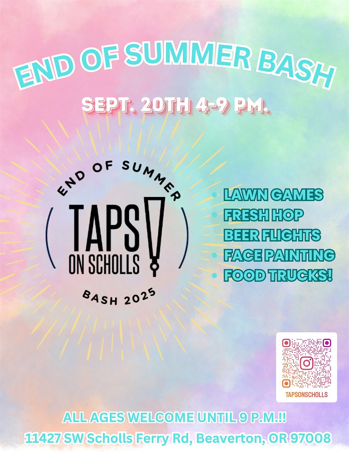 Taps on Scholls End of Summer Bash!