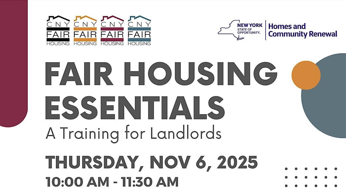 Fair Housing Training for Landlords - Utica, NY